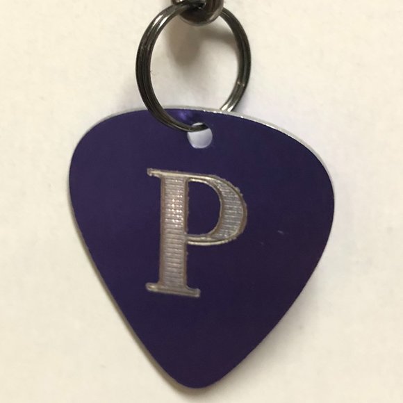 Two-Sided Diamond Etched Monogrammed Purple Guitar Picks by Guitar Pick Geek - Picture 2 of 11